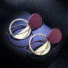 法式設計金屬莫蘭迪紫耳環