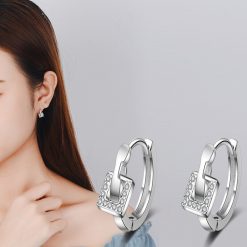 個性風茱丹鋯石鍍銀耳環