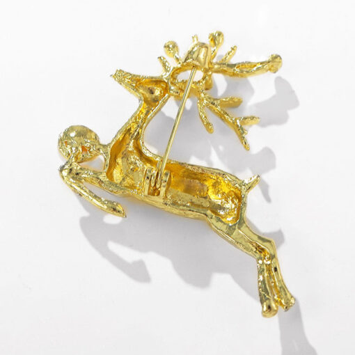 跳躍的馴鹿淡水珍珠胸針：圖片 3